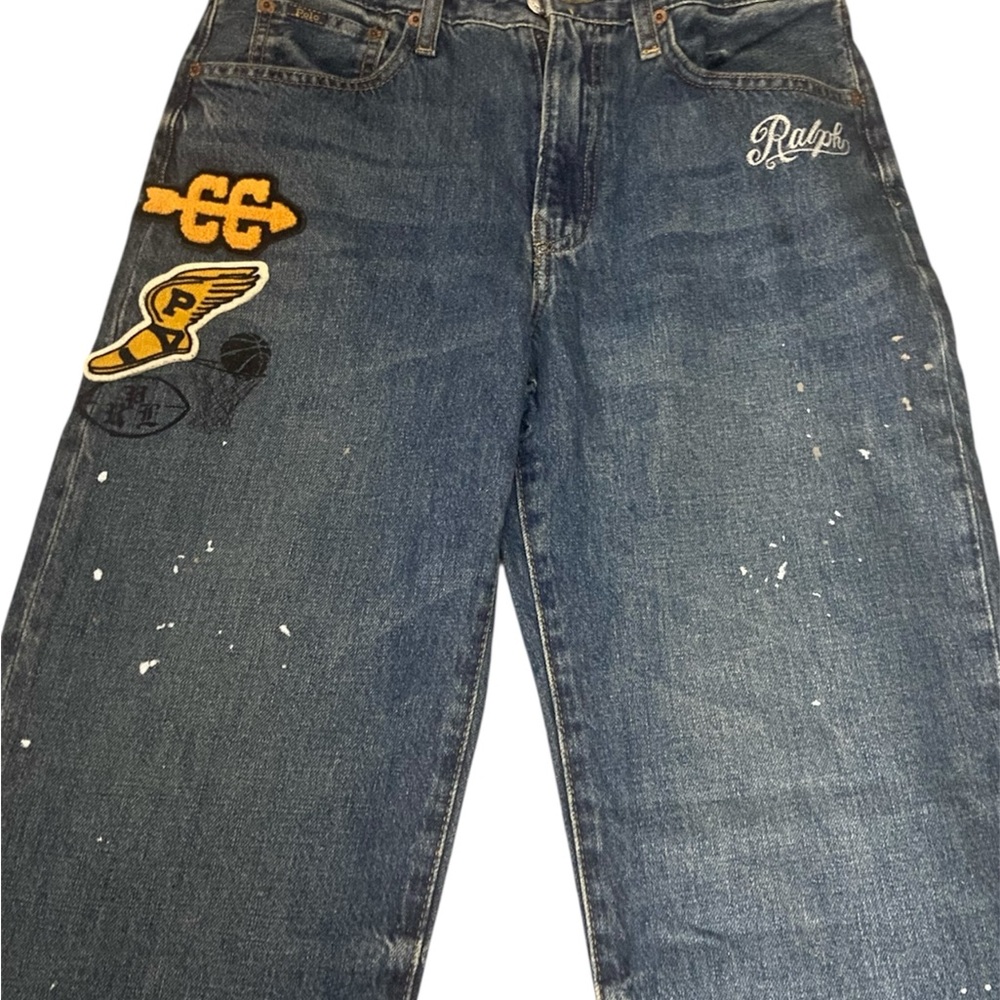 Polo Ralph Lauren Big Boys Lynwood Relaxed Fit Graphic Jeans Size 16